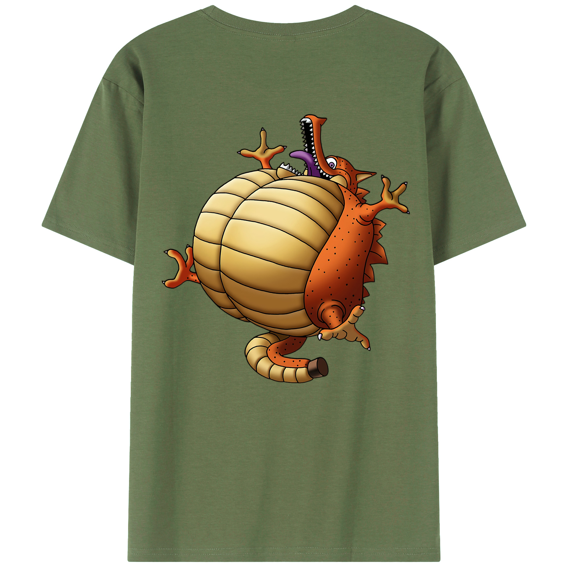 （画像用） ドラゴンクエスト Doragon Kuesuto Dragon Quest 綿100％ メンズ半袖Tシャツ（バックプリント） 通気性